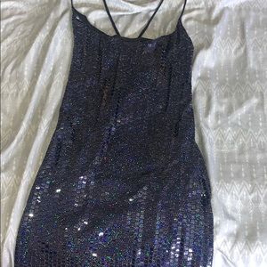 Holographic Mini Dress